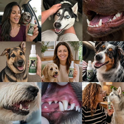 Spray Dental BauPaw™ – Elimina las bacterias causantes del sarro y el mal aliento en perros
